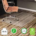Alera All Day Use Non-Studded Chair Mat for Hard Floors, 45 x 53, Wide Lipped, Clear view 1