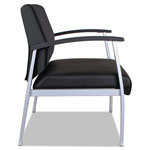 Alera metaLounge Series Bariatric Guest Chair, 30.51'' x 26.96'' x 33.46'', Black Seat/Black Back, Silver Base view 3