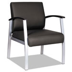 Alera metaLounge Series Mid-Back Guest Chair, 24.60'' x 26.96'' x 33.46'', Black Seat/Black Back, Silver Base orginal image