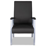 Alera metaLounge Series High-Back Guest Chair, 24.6'' x 26.96'' x 42.91'', Black Seat/Black Back, Silver Base view 1