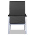 Alera metaLounge Series High-Back Guest Chair, 24.6'' x 26.96'' x 42.91'', Black Seat/Black Back, Silver Base view 3