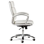 Alera Neratoli Mid-Back Slim Profile Chair, Supports up to 275 lbs, White Seat/White Back, Chrome Base view 1