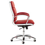 Alera Neratoli Mid-Back Slim Profile Chair, Supports up to 275 lbs, Red Seat/Red Back, Chrome Base view 1