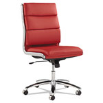 Alera Neratoli Mid-Back Slim Profile Chair, Supports up to 275 lbs, Red Seat/Red Back, Chrome Base view 2