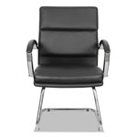 Alera Neratoli Slim Profile Guest Chair, 23.81'' x 27.16'' x 36.61'', Black Seat/Black Back, Chrome Base view 3