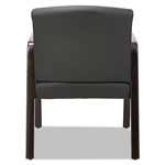 Alera Reception Lounge WL Series Guest Chair, 24.21'' x 26.14'' x 32.67'', Black Seat/Black Back, Espresso Base view 4