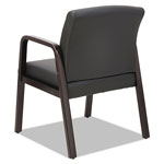 Alera Reception Lounge WL Series Guest Chair, 24.21'' x 26.14'' x 32.67'', Black Seat/Black Back, Espresso Base view 5
