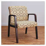 Alera Reception Lounge WL Series Guest Chair, 24.21'' x 26.14'' x 32.67'', Tan Seat/Tan Back, Mahogany Base view 4