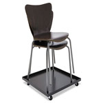 Alera Stacking Chair Dolly, 22.44w x 22.44d x 3.93h, Black view 1