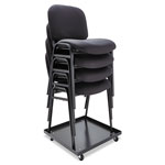 Alera Stacking Chair Dolly, 22.44w x 22.44d x 3.93h, Black view 2