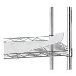 Alera 3-Shelf Wire Cart with Liners, 34.5w x 18d x 40h, Silver, 600-lb Capacity view 1