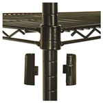 Alera NSF Certified Industrial 4-Shelf Wire Shelving Kit, 36w x 18d x 72h, Black view 4