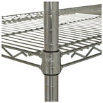 Alera NSF Certified Industrial 4-Shelf Wire Shelving Kit, 48w x 18d x 72h, Silver view 2