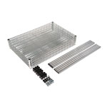 Alera NSF Certified Industrial 4-Shelf Wire Shelving Kit, 48w x 24d x 72h, Silver view 4