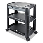 Alera 3-in-1 Storage Cart and Stand, 21.63w x 13.75d x 24.75h, Black/Gray view 5