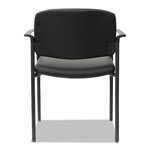 Alera Sorrento Series Ultra-Cushioned Stacking Guest Chair, Black Seat/Black Back, Black Base, 2/Carton view 2