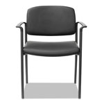 Alera Sorrento Series Ultra-Cushioned Stacking Guest Chair, Black Seat/Black Back, Black Base, 2/Carton view 4