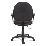 Alera Essentia Series Swivel Task Chair with Adjustable Arms, Supports up to 275 lbs, Black Seat/Black Back, Black Base view 2