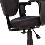 Alera Essentia Series Swivel Task Chair with Adjustable Arms, Supports up to 275 lbs, Black Seat/Black Back, Black Base view 4