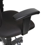 Alera Essentia Series Swivel Task Chair with Adjustable Arms, Supports up to 275 lbs, Black Seat/Black Back, Black Base view 5