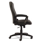 Alera YR Series Executive High-Back Swivel/Tilt Leather Chair, Supports up to 275 lbs, Black Seat/Black Back, Black Base view 1