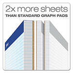 Ampad Quad Double Sheet Pad, Quadrille Rule (4 sq/in), 100 White 8.5 x 11.75 Sheets view 2