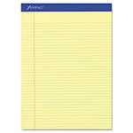 Ampad Perforated Writing Pads, Narrow Rule, 50 Canary-Yellow 8.5 x 11.75 Sheets, Dozen view 1
