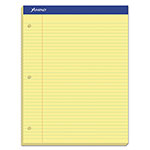 Ampad Double Sheet Pads, Wide/Legal Rule, 100 Canary-Yellow 8.5 x 11.75 Sheets view 5