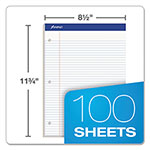Ampad Double Sheet Pads, Wide/Legal Rule, 100 White 8.5 x 11.75 Sheets view 4