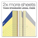 Ampad Double Sheet Pads, Narrow Rule, 100 Canary-Yellow 8.5 x 11.75 Sheets view 4
