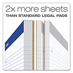 Ampad Double Sheet Pads, Narrow Rule, 100 White 8.5 x 11.75 Sheets view 3