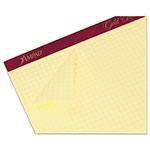 Ampad Gold Fibre Canary Quadrille Pads, Stapled with Perforated Sheets, Quadrille Rule (4 sq/in), 50 Canary 8.5 x 11.75 Sheets view 2