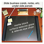 Artistic Office Products Executive Desk Pad with Antimicrobial Protection, Leather-Like Side Panels, 24 x 19, Black view 2