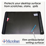Artistic Office Products Executive Desk Pad with Antimicrobial Protection, Leather-Like Side Panels, 36 x 20, Black view 2