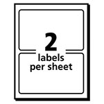 Avery Printable Adhesive Name Badges, 3.38 x 2.33, Red Border, 100/Pack view 3