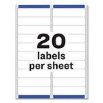 Avery Easy Peel White Address Labels w/ Sure Feed Technology, Laser Printers, 1 x 4, White, 20/Sheet, 100 Sheets/Box view 1