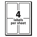 Avery Shipping Labels w/ TrueBlock Technology, Laser Printers, 3.5 x 5, White, 4/Sheet, 100 Sheets/Box view 3