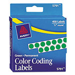 Avery Handwrite-Only Self-Adhesive Removable Round Color-Coding Labels in Dispensers, 0.25