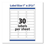Avery Easy Peel White Address Labels w/ Sure Feed Technology, Laser Printers, 1 x 2.63, White, 30/Sheet, 250 Sheets/Pack view 2
