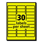 Avery High-Visibility Permanent Laser ID Labels, 1 x 2 5/8, Neon Yellow, 750/Pack view 3