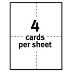 Avery Postcards for Inkjet Printers, 4 1/4 x 5 1/2, Matte White, 4/Sheet, 200/Box view 4