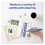 Avery MARKS A LOT Large Desk-Style Permanent Marker, Broad Chisel Tip, Blue, Dozen view 1