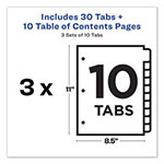 Avery Customizable Table of Contents Ready Index Dividers with Multicolor Tabs, 10-Tab, 1 to 10, 11 x 8.5, White, 3 Sets view 2