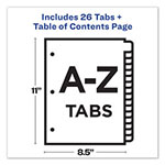 Avery Customizable Table of Contents Ready Index Dividers with Multicolor Tabs, 26-Tab, A to Z, 11 x 8.5, White, 1 Set view 4