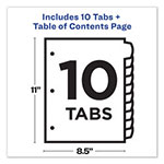 Avery Customizable TOC Ready Index Black and White Dividers, 10-Tab, Letter view 5