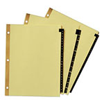 Avery Preprinted Black Leather Tab Dividers w/Gold Reinforced Edge, 25-Tab, Ltr view 1