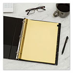 Avery Preprinted Black Leather Tab Dividers w/Gold Reinforced Edge, 25-Tab, Ltr view 3