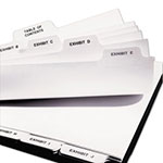 Avery Preprinted Legal Exhibit Bottom Tab Index Dividers, Avery Style, 27-Tab, Exhibit A to Exhibit Z, 11 x 8.5, White, 1 Set view 1