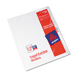Avery Preprinted Legal Exhibit Side Tab Index Dividers, Avery Style, 11-Tab, 1 to 10, 11 x 8.5, White, 1 Set view 1