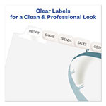 Avery Print and Apply Index Maker Clear Label Dividers, 12 White Tabs, Letter, 5 Sets view 3